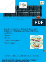 Família E Escola: Exercendo Seu Papel Na Aprendizagem Da Criança Autista