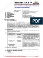 Unidad Didáctica #01: "Controlamos Nuestro Crecimiento A Través de Mediciones y de La Alimentación Saludable"