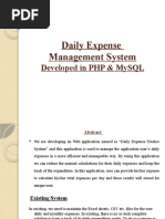 Daily Expense Management System: Developed in PHP & Mysql