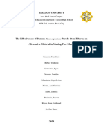 The Effectiveness of Banana Pseudo-Stem Fiber As An Alternative Material in Making Face Masks