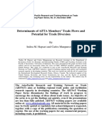 Determinants of AFTA Members' Trade Flows and Potential For Trade Diversion