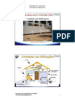 Patologia Das Construções - Umidade Nas Edificações - : Prof. Ana Paula A. Castanheira