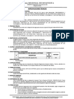 Especificaciones Tecnicas: GERENCIA REGIONAL DE Infraestructura