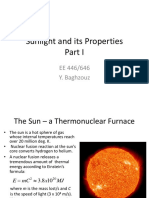 Properties of Sunlight - Part I