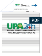 Evolução de Enfermagem em Branco