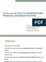 LECTURE 1 - Chapter 1 - An Introduction To Assurance and Financial Statement Auditing