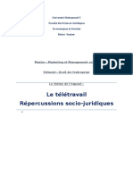 Le Télétravail Répercussions Socio-Juridiques