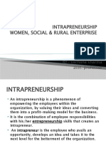 Intrapreneurship Women, Social & Rural Enterprise: BY-yachana Sharma Asst. Professor