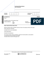 2015 Oct-CIE Checkpoint Maths-Paper 1