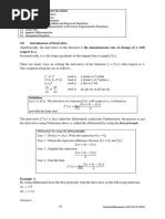 3.0 Introduction of Derivative: DX Dy DX DF