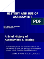 History and Use of Assessment 1