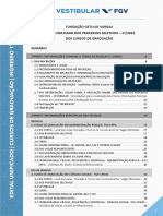 Fundação Getulio Vargas Edital Unificado Dos Processos Seletivos - 1º/2022 Dos Cursos de Graduação Sumário