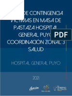 Plan de Contingencia Victimas en Masa de Pastaza Hospital General Puyo Coordinación Zonal 3 Salud