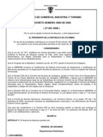 Decreto 4589 Arancel Aduanas