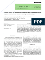 Economic Analysis and Resource Use Efficiency of Cotton Production in Haryana