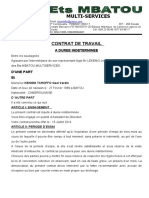 Multi-Services: Contrat de Travail