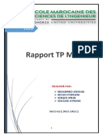 Rapport TP MDC: Benahmed Anouar Riyad Othmane Sedqui Omar Zeggani Aymane