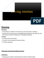 Giving Enemas