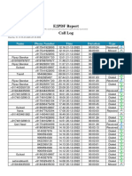 E2PDF Report Call Log: Name Phone Number Time Duration Type