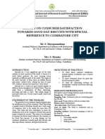A Study On Consumer Satisfaction Towards Good Day Biscuits With Special Reference To Coimbatore City