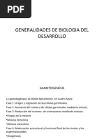 Generalidades de Biologia Del Desarrollo