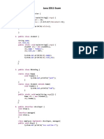 Java Exam 2011 E.C