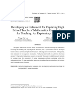 Developing An Instrument For Capturing High School Teachers' Mathematics Knowledge For Teaching: An Exploratory Study