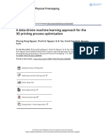 A Data Driven Machine Learning Approach For The 3D Printing Process Optimisation