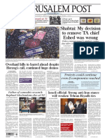 Jerusalem Post: Shabtai: My Decision To Remove TA Chief Eshed Was Wrong