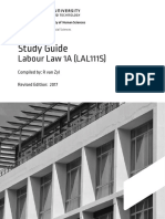 Study Guide: Labour Law 1A (LAL111S)