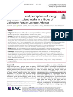 Nutrient Status and Perceptions of Energy and Macronutrient Intake in A Group of Collegiate Female Lacrosse Athletes