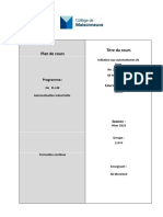 Plan de Cours Titre Du Cours: Programme: Cours Préalables