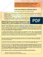 Public Notice For Approval Process 2023-24: All India Council For Technical Education