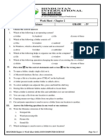 Chapter 2 Worksheet Class 4