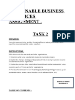 Sustainable Business Practices Assignment - Task 2: Scenario