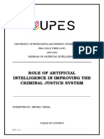 Role of AI in Improving The Criminal Justice System