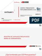 Costos Y Presupuesto Por Computadora (S-10) : Sesión N°2