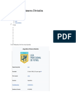 Argentine Primera División: 46 Languages