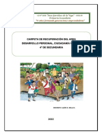 Carpeta de Recuperación Del Area Desarrollo Personal, Ciudadanía Y Cívica 4° de Secundaria