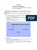 Activité 1 (Interfaces Graphiques) : Exemple