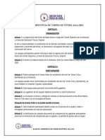 Bases de Competencia de Torneo de Fútbol