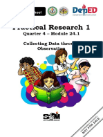 Practical Research 1: Quarter 4 - Module 24.1 Collecting Data Through Observation