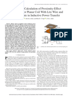 Analytical Calculation of Proximity-Effect Resistance For Planar Coil With Litz Wire and Ferrite Plate in Inductive Power Transfer