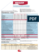 Especificaciones Técnicas de Las Mesas Planas de Corte Mécanuméric MECACUT