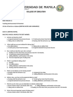 Tricia Queenie Mae V. Garcia Bsed English-21 Teaching and Assessment of Grammar 10 Sets of Exercises or Quizzes (WRITING NOTES AND SUMMARIES)