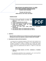 Informe Tecnico de Inspeccion #01-2023 de La Linea de Media Tension 22.9Kv Planta Alfa Golden Periodo de Ejecución Miércoles 22 de Marzo Del 2023