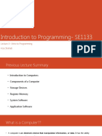 Introduction To Programming-SE1133