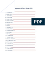 Ecosystem Word Scramble