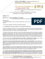 Esboço Da Lição 13 - Aviva, Ó Senhor, A Tua Obra - Pr. Caramuru Afonso Francisco