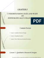 Understanding Data and Ways TO Systematically Collect Data